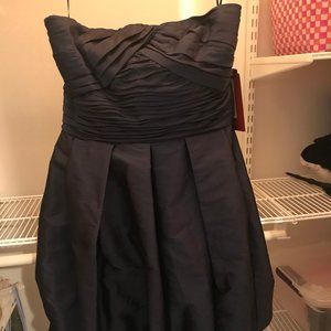 Strapless Blue Cocktail Dress